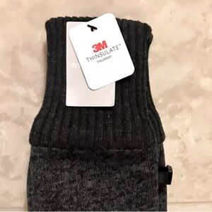 3M THINSULATE Insulation West Loop MEN KNIT GLOVE Ribbed Gray One Size NEW